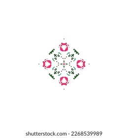 Copos de nieve de píxeles aislados sobre fondo blanco. Resumen, vector, ilustración.diseño para textura, tela, ropa, envoltura, alfombra. 