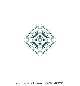 Pixel snowflakes isolated on white background.Abstract,vector,illustration.design for texture,fabric,clothing,wrapping,carpet. 