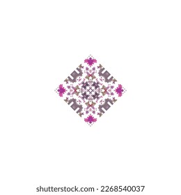 Copos de nieve de píxeles aislados sobre fondo blanco. Resumen, vector, ilustración.diseño para textura, tela, ropa, envoltura, alfombra. 