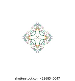 Copos de nieve de píxeles aislados sobre fondo blanco. Resumen, vector, ilustración.diseño para textura, tela, ropa, envoltura, alfombra. 