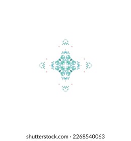 Pixel-Schneeflocken einzeln auf weißem Hintergrund.Abstrakt,Vektorgrafik,Illustration.Design für Textur,Stoff,Kleidung,Umhüllung,Teppich. 