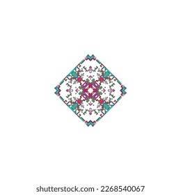Copos de nieve de píxeles aislados sobre fondo blanco. Resumen, vector, ilustración.diseño para textura, tela, ropa, envoltura, alfombra. 