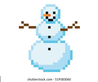 Pixel Snowman