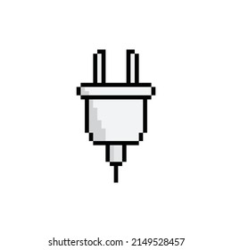  pixel socket icon vector  pixel art for 8 bit game