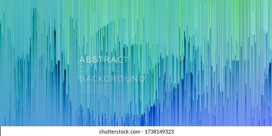 Estilo de brillo de ordenación de píxeles de fondo mínimo con líneas de color degradado. Diseño geométrico de moda. Ilustración vectorial Eps10