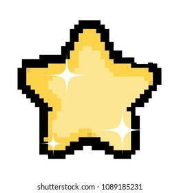 pixel sparkly star icon in the sky