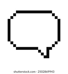 Pixel speech bubble cloud 8 bit y2k digital retro message. Game talk box, comment.b Text frame, border. 80s, 90s computer games.