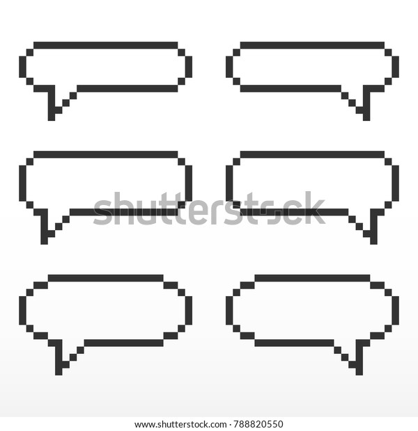 Pixel Speech Bubble Place Text Boxes Stock Vector (Royalty Free) 788820550