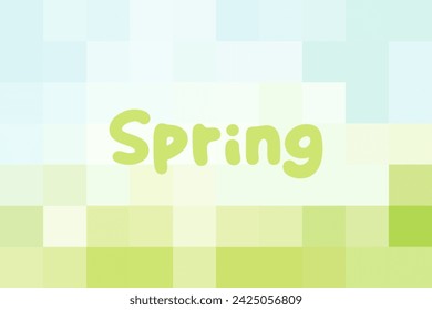 pixel spring backdrop. vector illustration. abstract background of geometric shapes