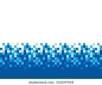 Pixel square tiles, mosaic vector abstract background