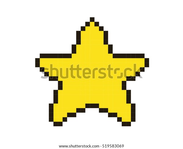 Pixel Star Stock Vector (Royalty Free) 519583069