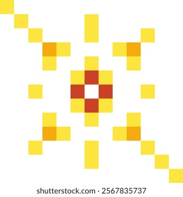 Pixel Star Sparkle Twinkle Vector Illustration