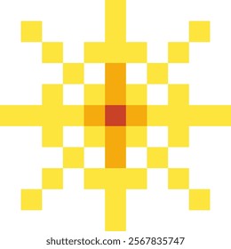 Pixel Star Sparkle Twinkle Vector Illustration