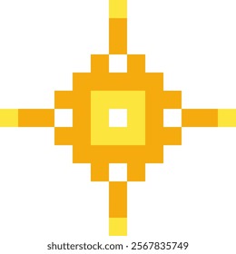 Pixel Star Sparkle Twinkle Vector Illustration