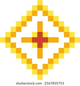 Pixel Star Sparkle Twinkle Vector Illustration