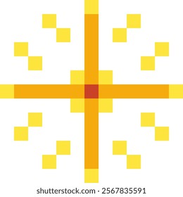 Pixel Star Sparkle Vector Illustration