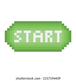 Pixel Start Button Your Graphics Games Stock Vector (Royalty Free ...