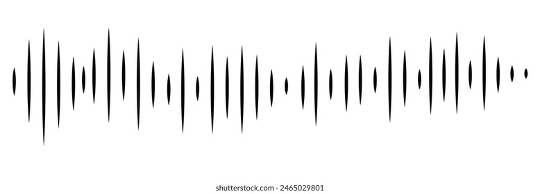 Forma de onda estéreo de píxeles. Sonido de audio y música. Espectro de audio. Ecualizador, vibración, onda de sonido, voz sobre fondo blanco.
