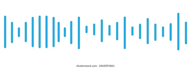 Pixel-Stereo-Wellenform. Audio-Tonwelle. Audiospektrum. Equalizer, Vibration, Schallwelle, Stimme auf weißem Hintergrund.