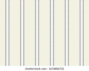 Pixel stripe seamless pattern with Black, Beige and white colors vertical parallel stripe.Vector abstract background.