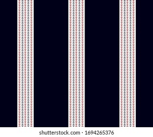 Pixel stripe seamless pattern with Navy Blue, Red and white colors vertical parallel stripes.Vector stripe pattern abstract background.