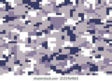 Pixel style camouflage seamless pattern background