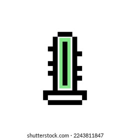 Pixel estilo de cactus del desierto cactus mexicana de ilustración de vector minimalista. Diseño de juegos retro. Ochenta juegos de computadora de 8 bits. Cartucho de consolas de juegos. Icono de fondo blanco aislado de ilustración mosaica.