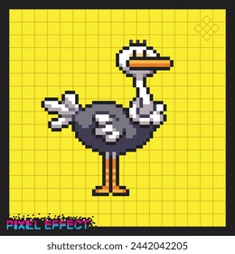 pixel style icon of bird