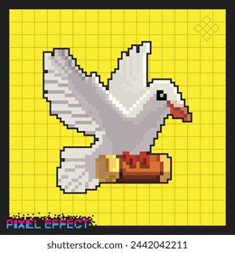pixel style icon of bird