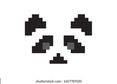 Pixel Style Panda Face Art Stock Vector (Royalty Free) 1657787020 ...
