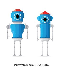 pixel style robot set