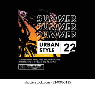 Diseño gráfico de verano estilo Pixel para el uso de la calle de camisetas y estilo urbano