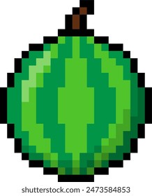 pixel style watermelon fruit vector