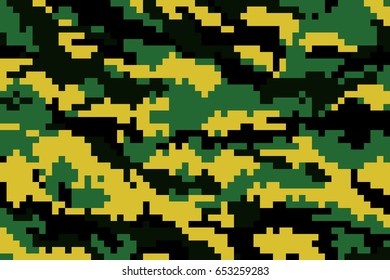 Pixel summer camouflage background. Vector illustration for your design.