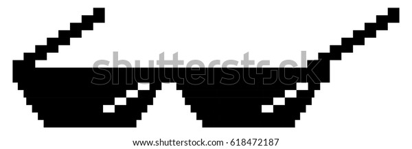 Pixel Sunglasses Flat Design Style Sunglasses Stock Vector (Royalty ...