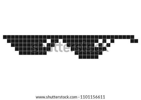 Pixel sunglasses icon 