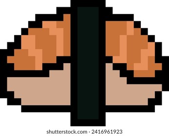Pixel sushi icon. Vector illustration