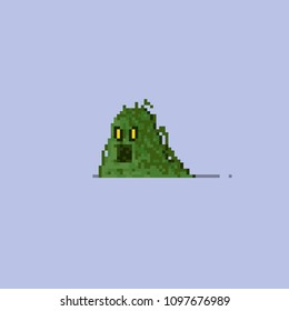 Pixel Swamp Monster.8 Bit Character.