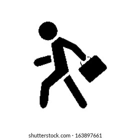 Pixel symbol businessman simple