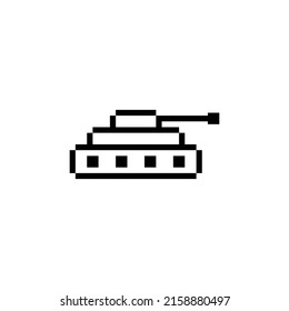 icono del depósito de píxeles.  Logo de guerra de arte de píxeles vectores de 8 bits para juego
