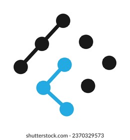Pixel technology logo designs concept vector, Network Internet logo symbol
