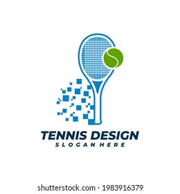 Pixel Tennis logo vector template, Creative Tennis logo design concepts