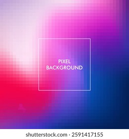 Pixel texture background with pink, red, white, blue, purple color