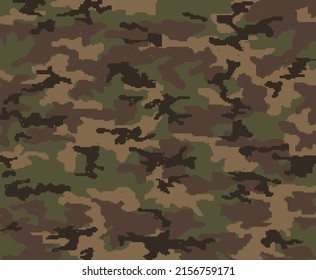 Camuflaje de textura Pixel patrón ejército sin fisuras, fondo digital. Disimular