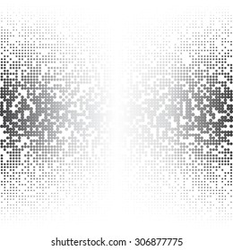 Pixel Texture for design. Abstract geometric shape. dotted Background with place for your text. Halftone digital effect