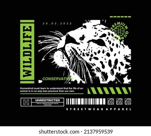 Pixel Tiger retro poster and graphic design for t shirt street wear