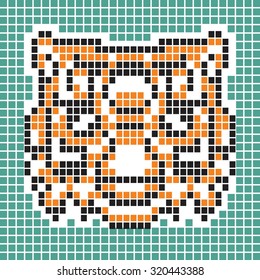 Pixel Tiger. suitable for clothing design 