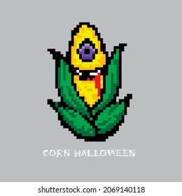 Pixel tnt for games and websites corn on Halloween
