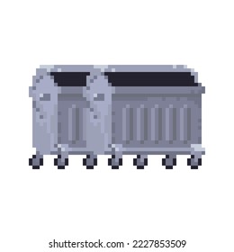 Pixel-Trashcan-Symbol, Vektorgrafik für Videospiele, Motion-Grafik und andere