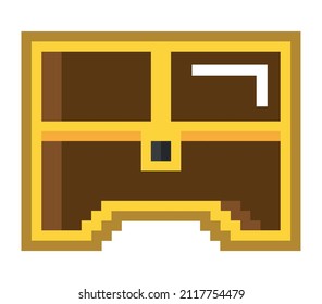 pixel treasure on white background